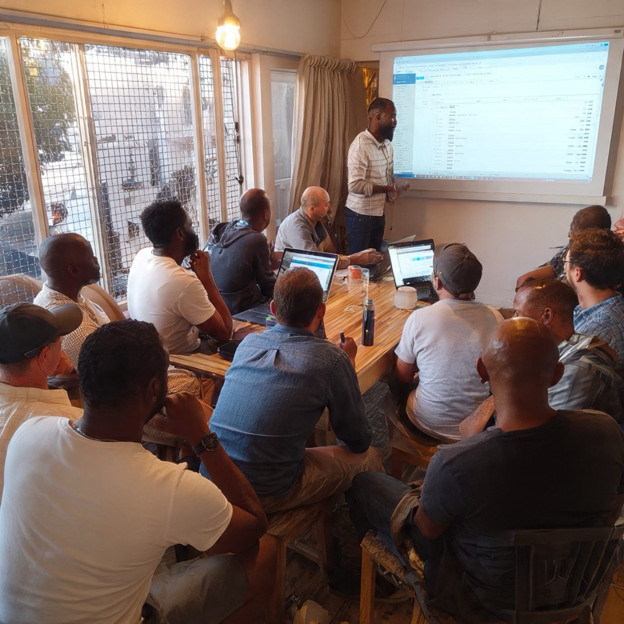 south african sme team in casual training